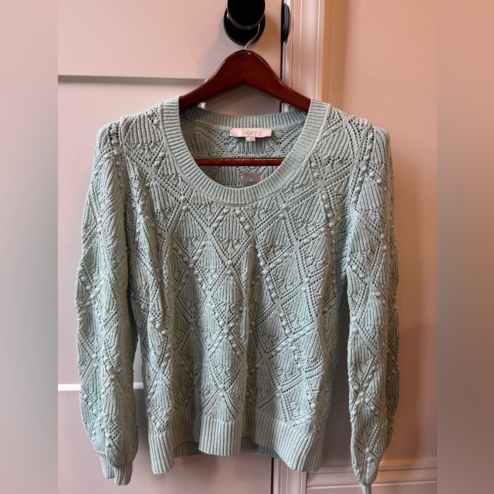 LOFT Women's Light Blue Sweater